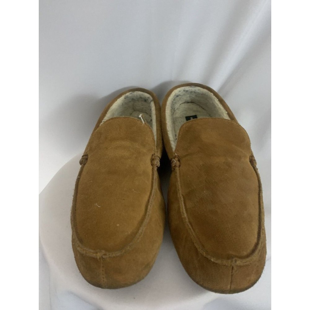 Nordstrom Men’s XL 13/14 Tan Mocassins Sherpa Lined Comfort Shoes Slippers - Picture 2 of 6